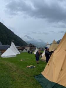 PluSport-Camp Zeltaufbau